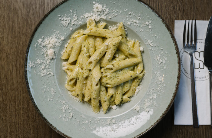 Pesto soslu penne